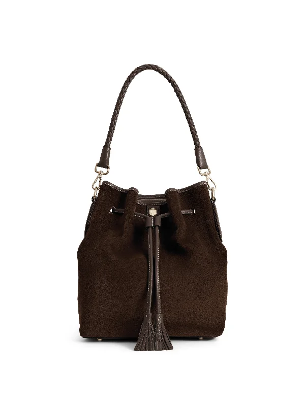 Youthful Bibury Bucket Bag - Chocolate Suede