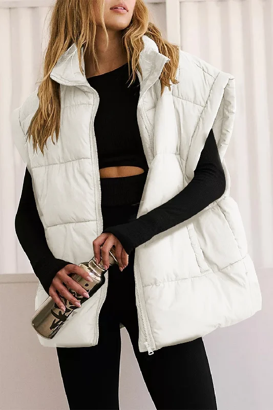 Classic Series Zip Up Puffer Vest Coat with Pockets
