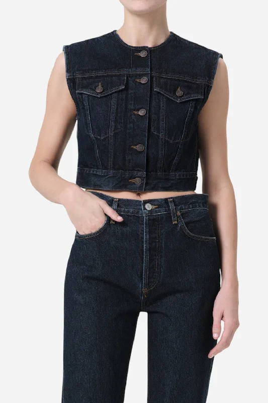 Cool Breeze At Night Agolde Leo Vest in Polished