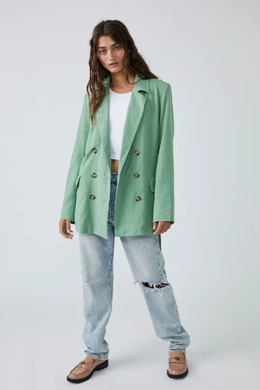 Free People Olivia Blazer in Grassland