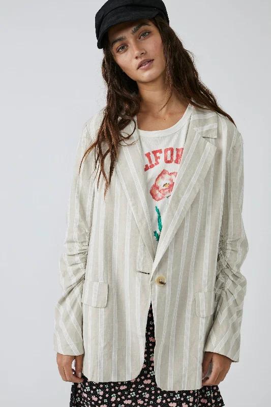 Free People Fern Blazer in Dusty Beige