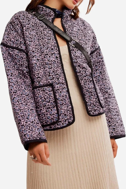 Girl Style Free People Chloe Jacket in Midnight Combo