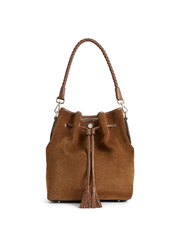 Innovative Design Bibury Bucket Bag - Tan Suede