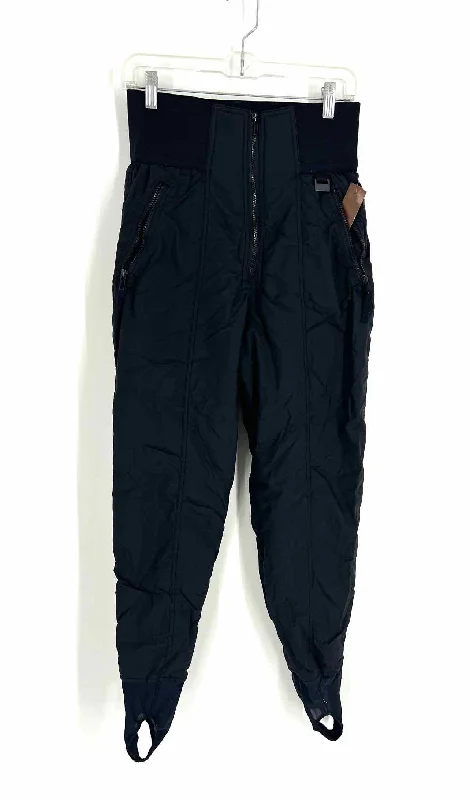 Size 10 Black Solid Nylon Activewear Ski Pants