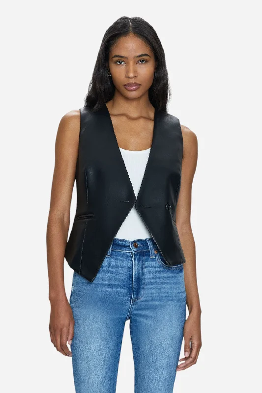 Relaxed And Casual Pistola Arabella Vest in Slate Black