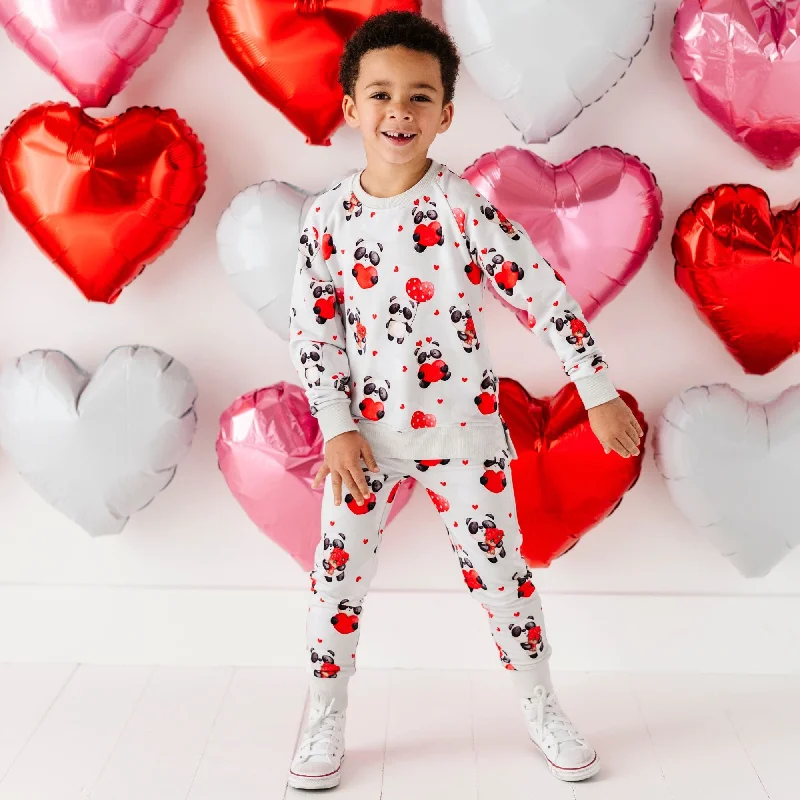 Warm Chic Panda Love Jogger Set