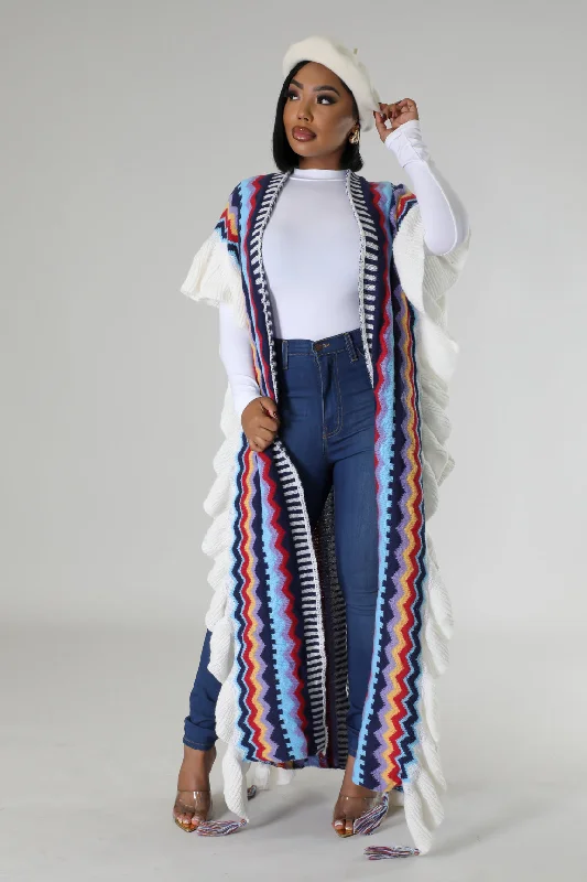 Noble And Elegant Something Comfy Poncho Cardigan