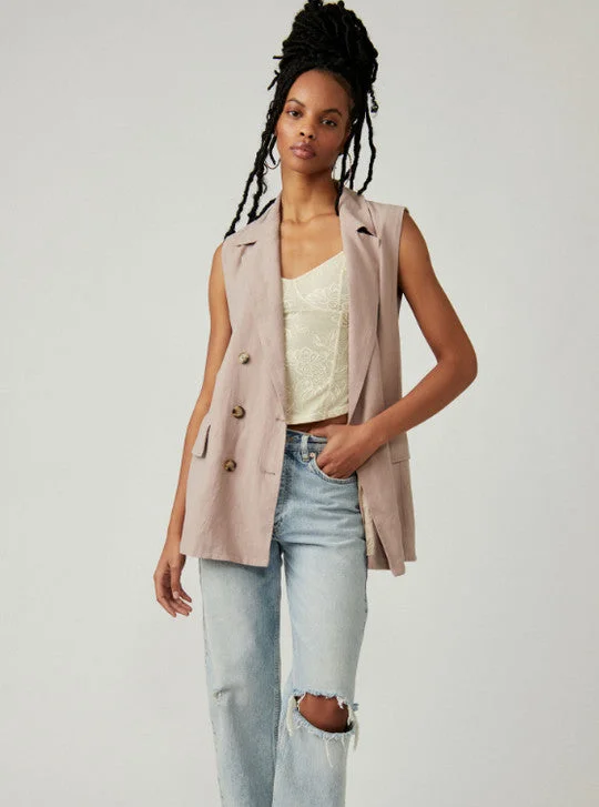 Free People Olivia Vest in Ethereal