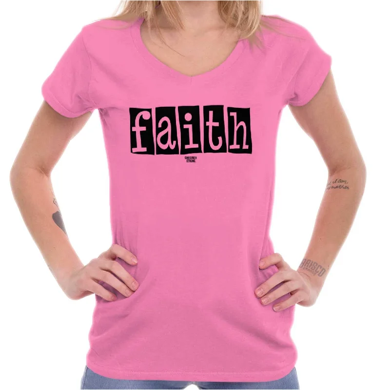 Faith Junior Fit V-Neck T-Shirt