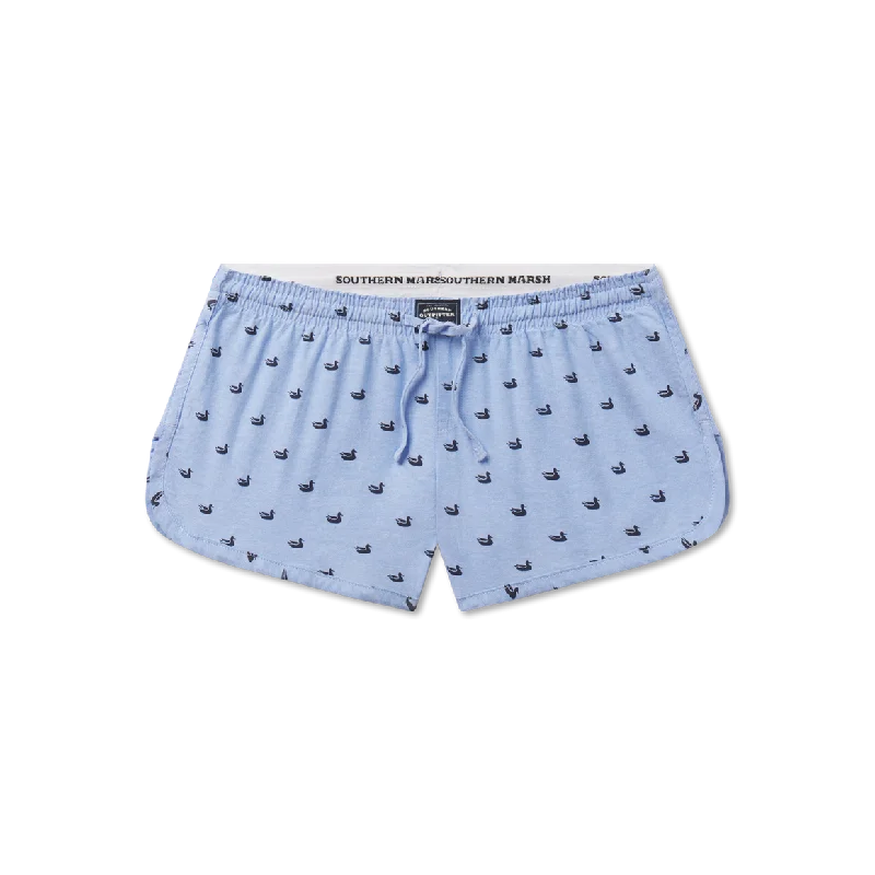 Light Blue with Navy Ducks