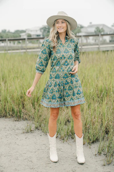 Urban Style Victoria Dunn Liliana Dress in Dried Spruce