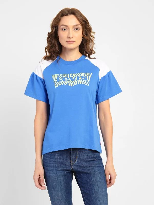 Women's Brand Logo Crew Neck T-shirt