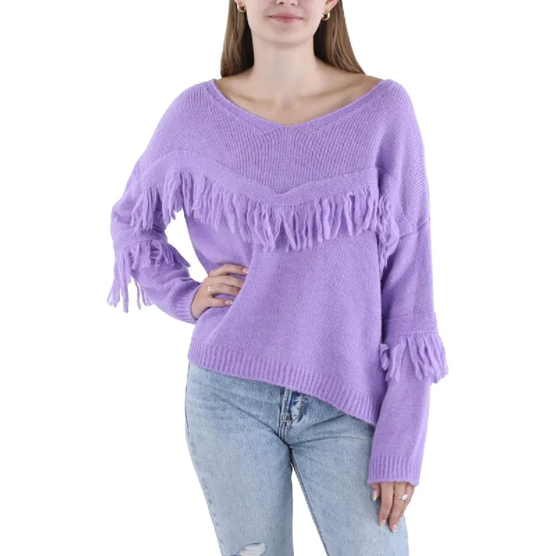 Womens Crochet Knit Pullover Sweater