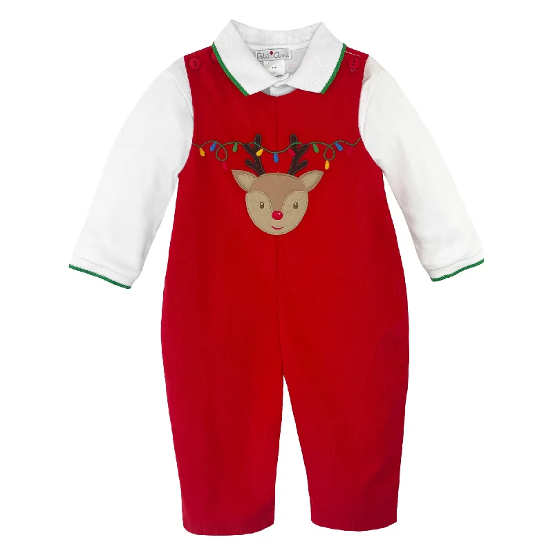 2 Piece Boys Reindeer Romper & Shirt