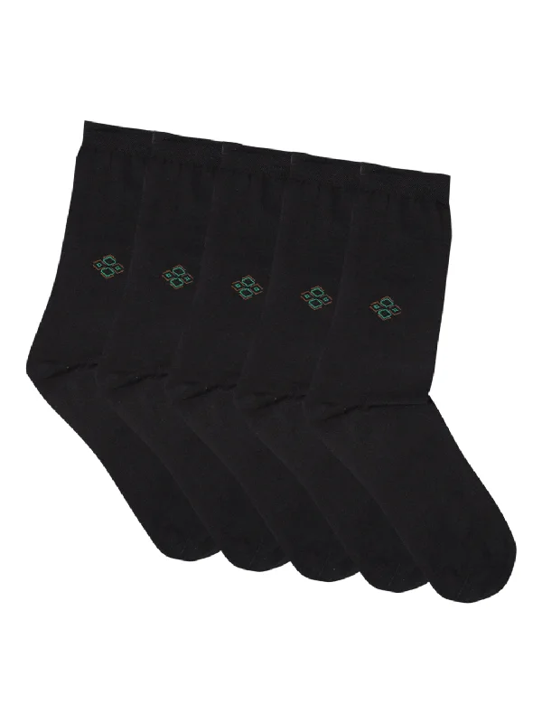 Men Set of 5 Black Socks