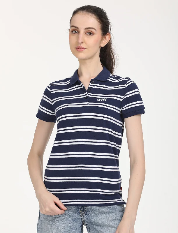 Fresh And Natural Women's Graphic Print Oversized Polo T-Shirt