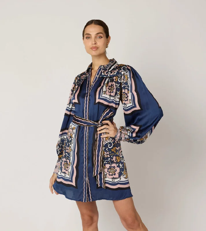 Classic Retro Cleobella Charisma Mini Dress in Floral Anise