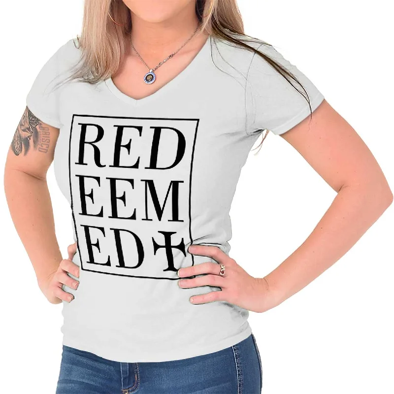 Redeemed Junior Fit V-Neck T-Shirt