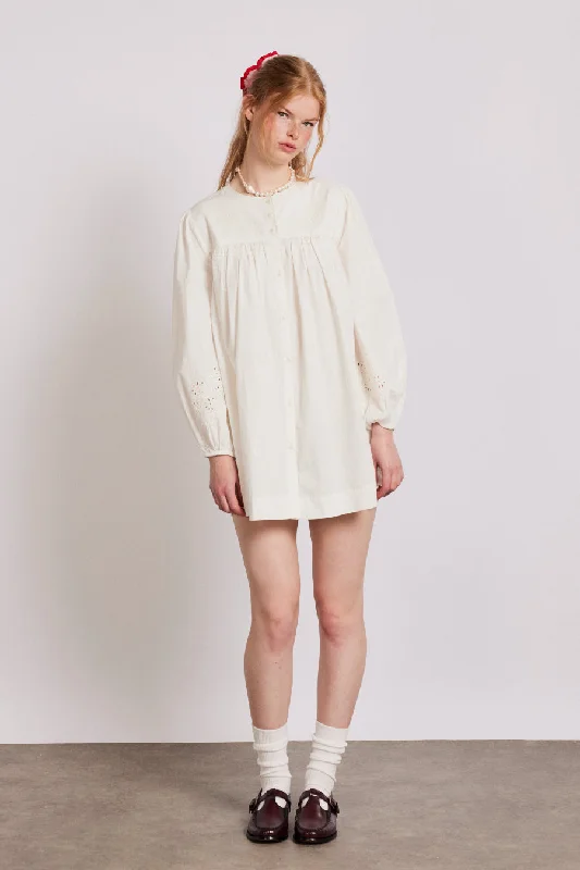 embroidered genevieve mini dress