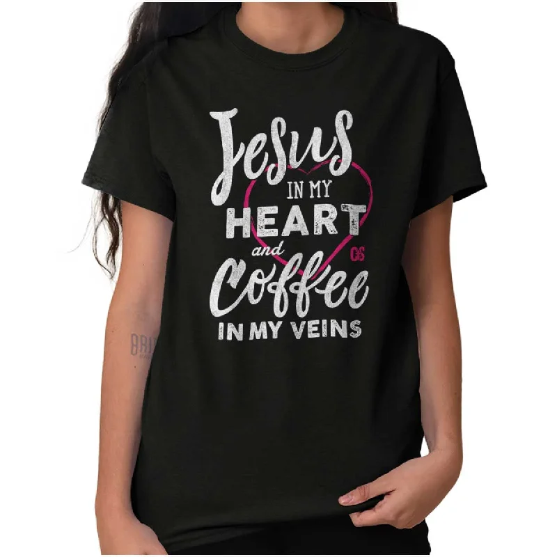 Casual Comfort Wear Coffee Veins T Shirt