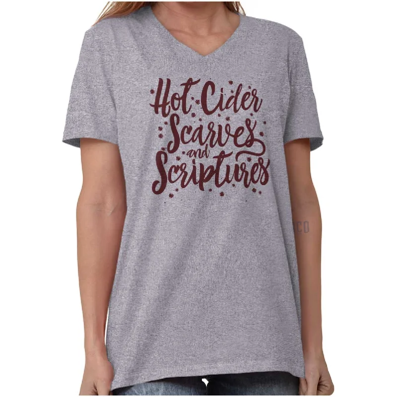 Cider Scarves Scriptures V-Neck T Shirt