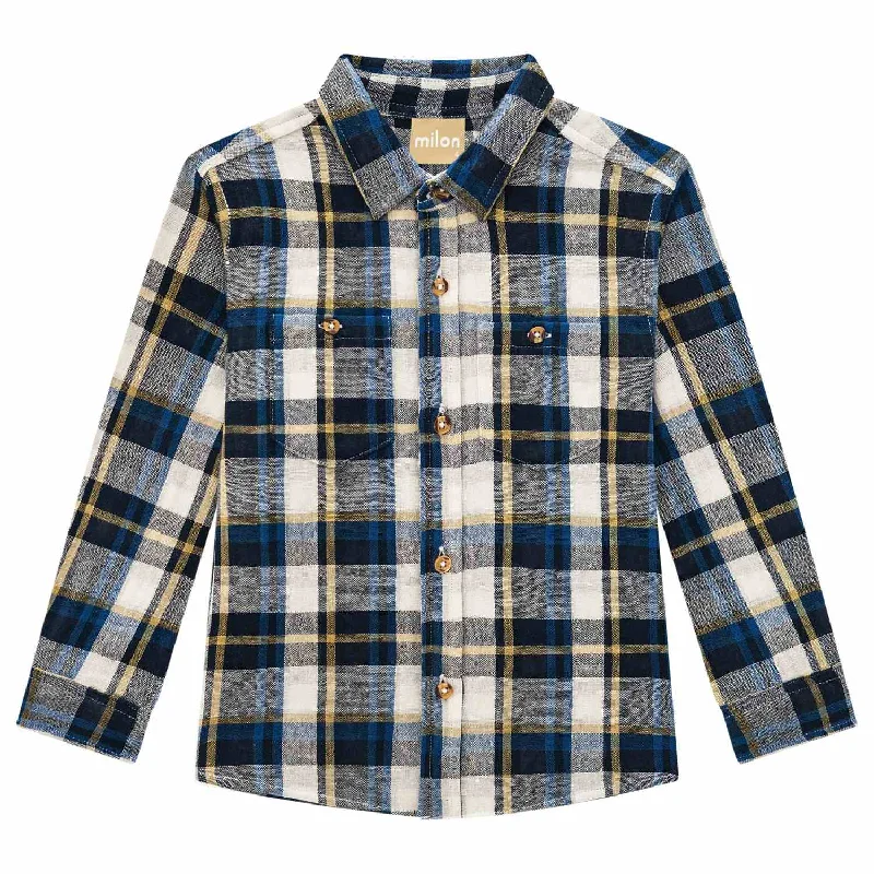 Boys L/S Plaid Shirt