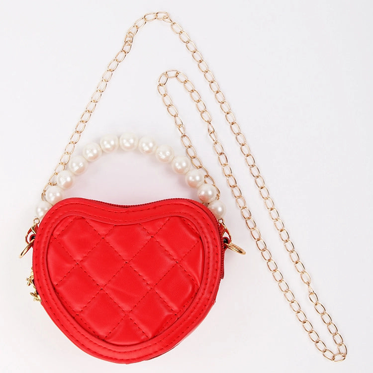 Girls Heart Shape Purse (Red or Pink)