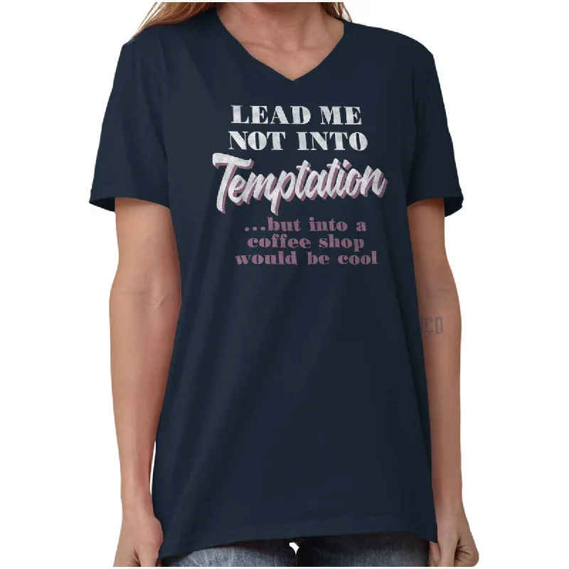 Body Design Lead Me Not To Temptation V-Neck T Shirt