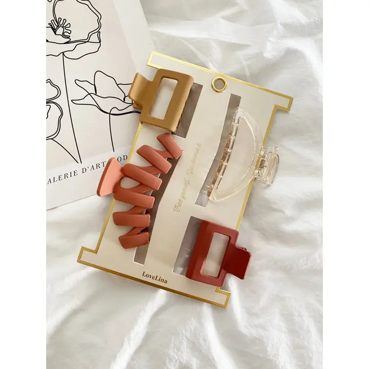 Elegant Design LoveLina Saja 4-Pack Assorted Clips - Multiple Colors!