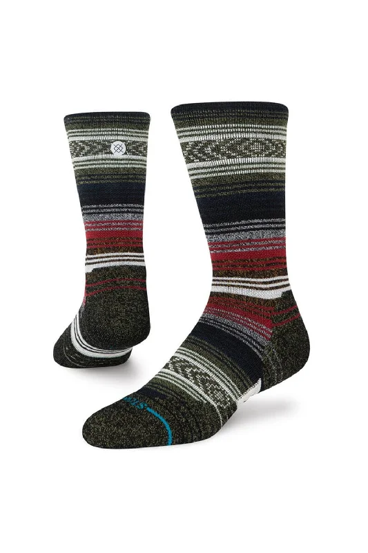 Stance Medium Performance Wool Crew Socks for Men in Black/Red | A458A24MID-BLKRED