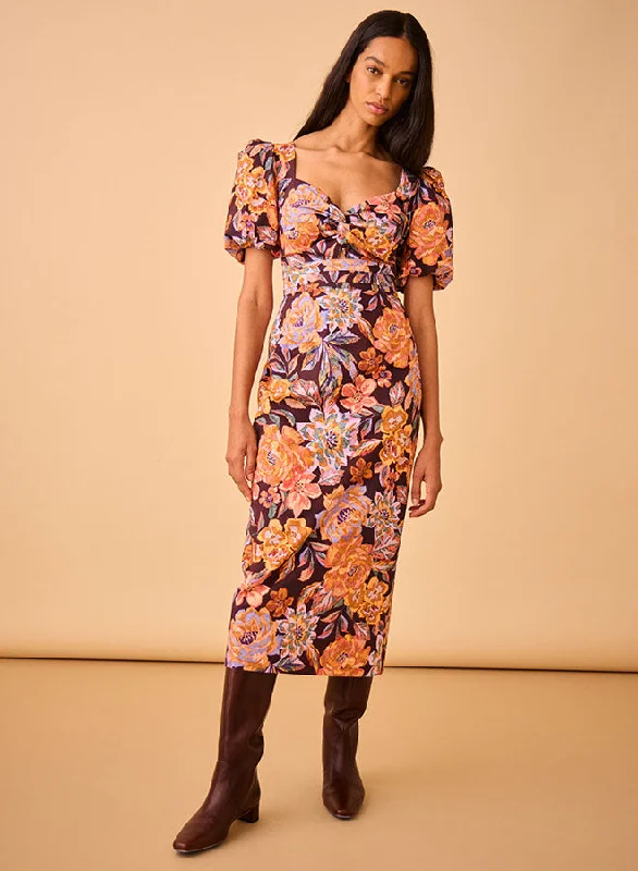 Comfortable Series Hunter Bell Fergie Dress in Painterly Floral