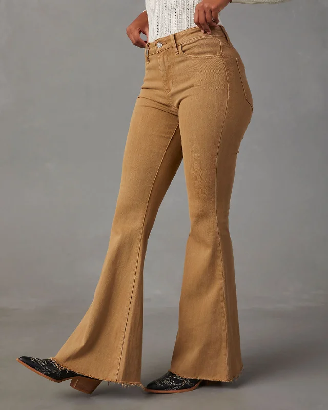 Sporty Wear Autumn High Rise Bell Bottom Denim