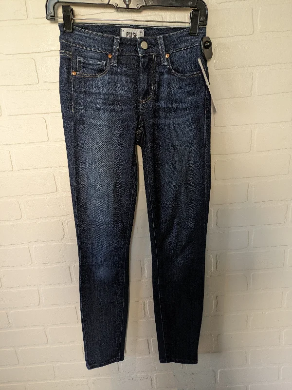 Sports Style Blue Denim Jeans Skinny Paige, Size 0