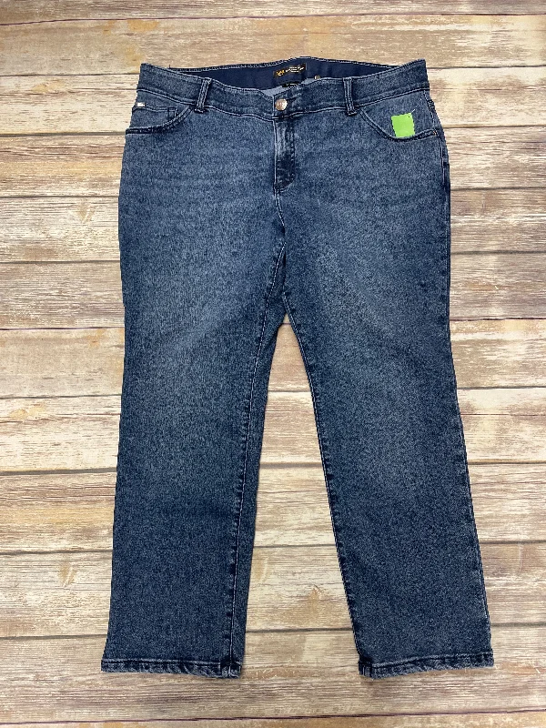 Simple Matching Blue Denim Jeans Straight Lee, Size 18