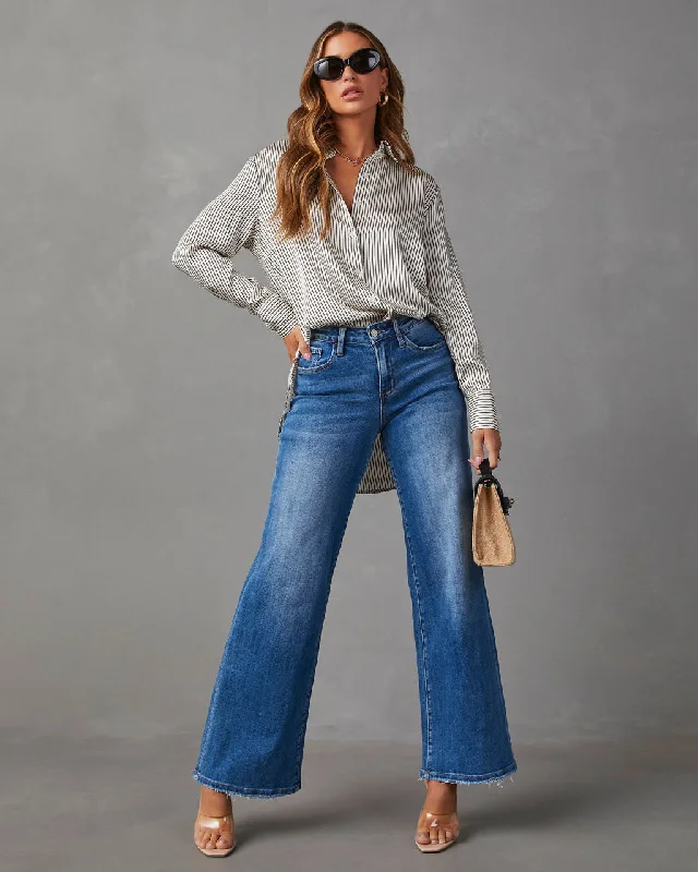 Casual Moves High Rise Wide Leg Jeans