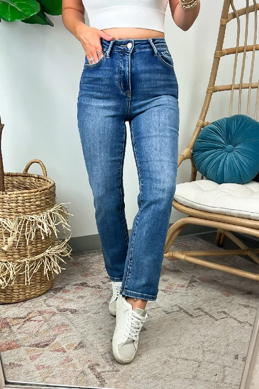 Helenea High Rise Crop Straight Jeans