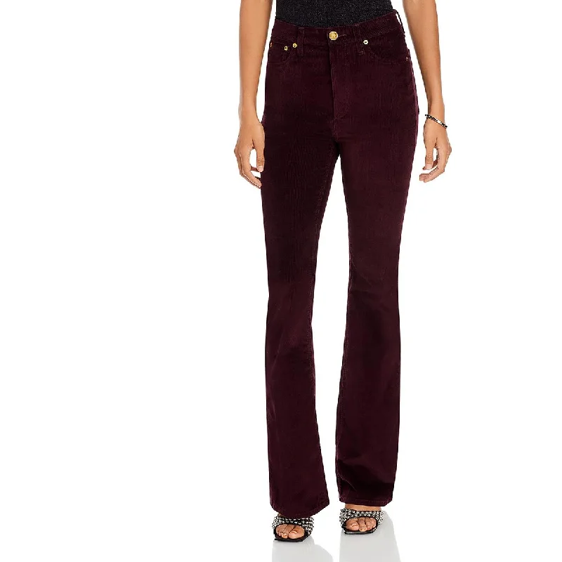 Rag & Bone Womens Corduroy Flare High-Waisted Pants