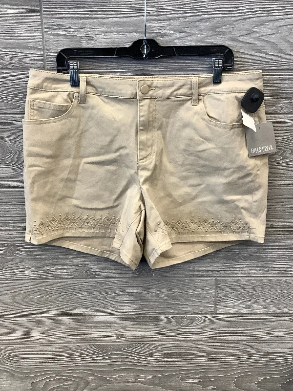 Shorts By Falls Creek In Tan, Size: 18