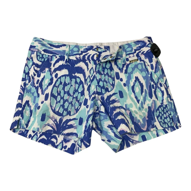 Shorts Designer By Lilly Pulitzer In Blue & White, Size: 2