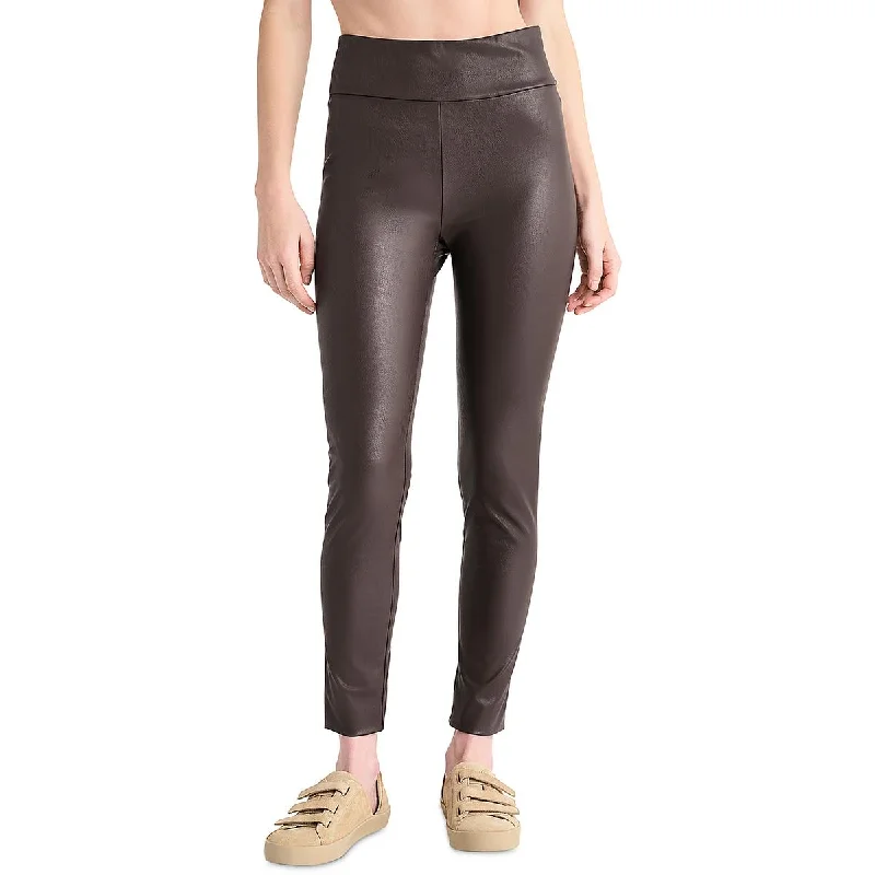 Splendid Womens Faux Leather High Rise Skinny Pants