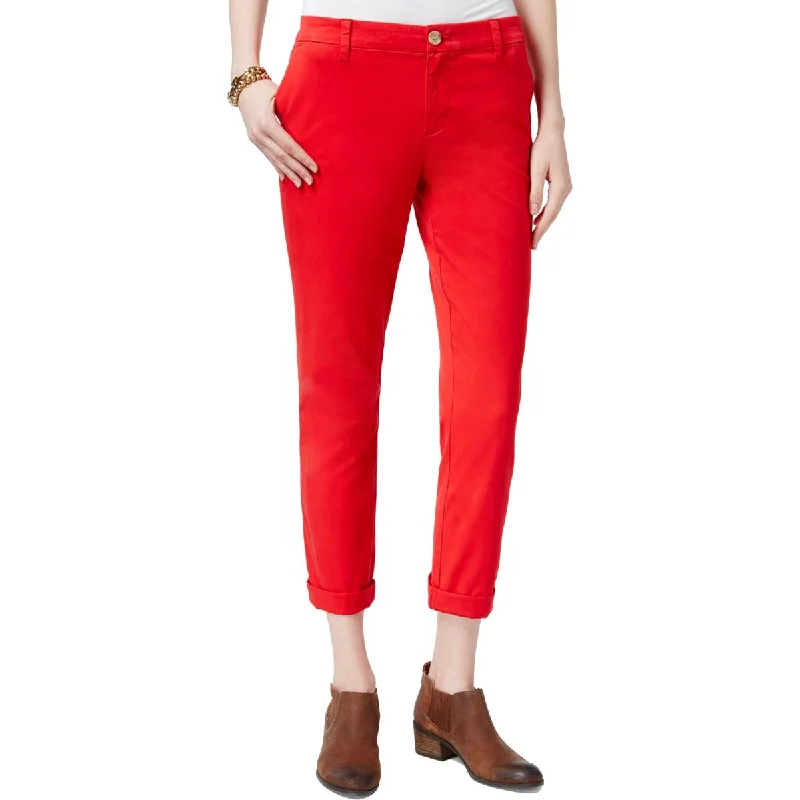 Tommy Hilfiger Womens Hampton Slim Fit Low-Rise Chino Pants