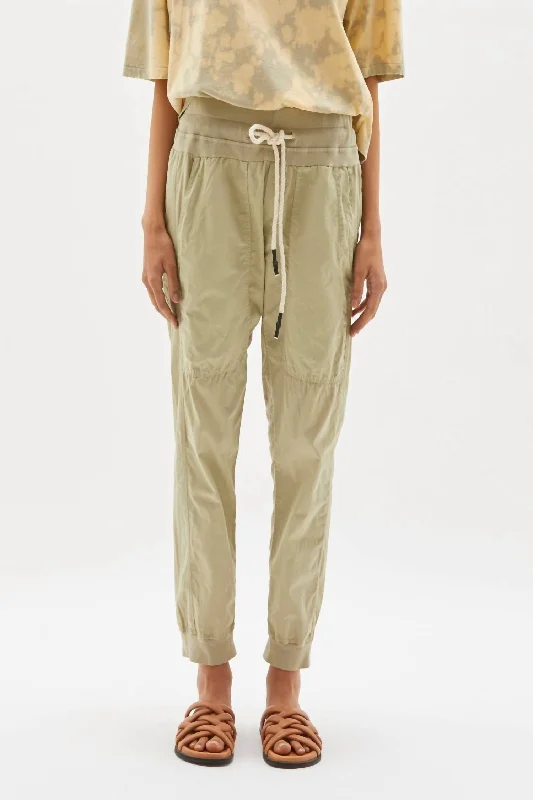 Utility Cotton Jersey Pant In Artichoke